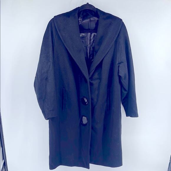 Vintage Peerless wool alpaca blend shawl collar winter cold weather midi coat - Picture 1 of 6